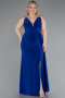 Abendkleid in Übergröße Lang Sächsischblau ABU4968