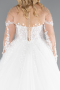 Brautkleid in Großen Größen Lang Weiß ABG041