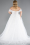 Brautkleid in Großen Größen Lang Weiß ABG147