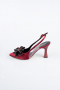 Weinrot Party-Schuhe Satin MJES4100