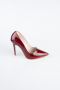 Weinrot Stiletto Lackleder ABR1140