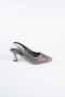Party-Schuhe Steinbesetzt Platin MJ5310