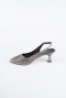 Party-Schuhe Steinbesetzt Platin MJ5310