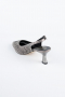 Party-Schuhe Steinbesetzt Platin MJ5310