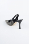 Stiletto Steinbesetzt Schwarz MJ9002