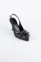 Party-Schuhe Laserschnitt Schwarz MJ9003