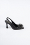 Party-Schuhe Laserschnitt Schwarz MJ9003