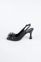 Party-Schuhe Laserschnitt Schwarz MJ9003