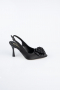 Party-Schuhe Satin Schwarz MJ9004