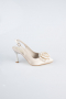 Party-Schuhe Satin Hautfarben MJ9004