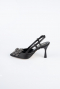 Party-Schuhe Satin Schwarz MJ9005
