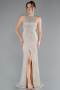 Abendkleid Lang Beige ABU4324