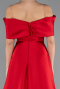 Abendkleid Lang Satin Rot ABU5015