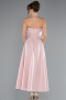 Partykleid Midi Satin Puder ABK2363