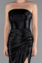 Schwarz Abschlusskleid Lang ABU4944