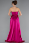 Abschlusskleid Lang Satin Fuchsie ABU5023