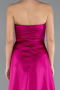 Abschlusskleid Lang Satin Fuchsie ABU5023