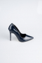 Marineblau Stiletto Lackleder ABR1140