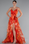 Abendkleid Lang Orange ABU5053