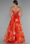 Abendkleid Lang Orange ABU5053
