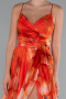 Abendkleid Lang Orange ABU5053