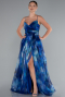 Abendkleid Lang Sächsischblau ABU5053
