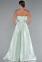 Minzgrün Abendkleid Satin Lang ABU3674