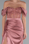 Zwiebelschale Abendkleid Satin Lang ABU6140
