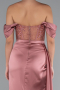 Zwiebelschale Abendkleid Satin Lang ABU6140