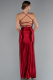 Weinrot Abschlusskleid Satin Lang ABU2800