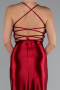 Weinrot Abschlusskleid Satin Lang ABU2800