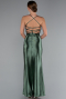 Pistaziengrünes Abschlusskleid Satin Lang ABU2800