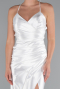 Weiß Abschlusskleid Satin Lang ABU2800