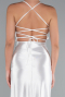 Weiß Abschlusskleid Satin Lang ABU2800