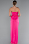 Fuchsie Abschlusskleid Satin Lang ABU3474