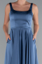 Abschlusskleid Lang Satin Indigo ABU5059
