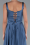 Abschlusskleid Lang Satin Indigo ABU5059