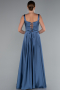 Abschlusskleid Lang Satin Indigo ABU5059