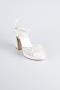 Party-Schuhe Steinbesetzt Weiß ABG1143