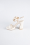Party-Schuhe Satin Hautfarben ABS1142