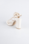 Party-Schuhe Satin Hautfarben ABS1142