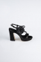 Party-Schuhe Satin Schwarz ABS1142