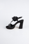 Party-Schuhe Satin Schwarz ABS1142