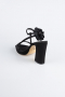 Party-Schuhe Satin Schwarz ABS1142