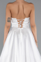 Standesamtkleid Lang Satin Weiß ABU5064