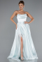 Standesamtkleid Lang Satin Minzgrün ABU5064