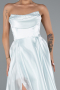 Standesamtkleid Lang Satin Minzgrün ABU5064