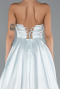 Standesamtkleid Lang Satin Minzgrün ABU5064