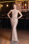 Gold Abendkleid Lang ABU4791