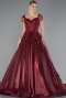 Weinrot Designer Abendkleid Lang ABU4449